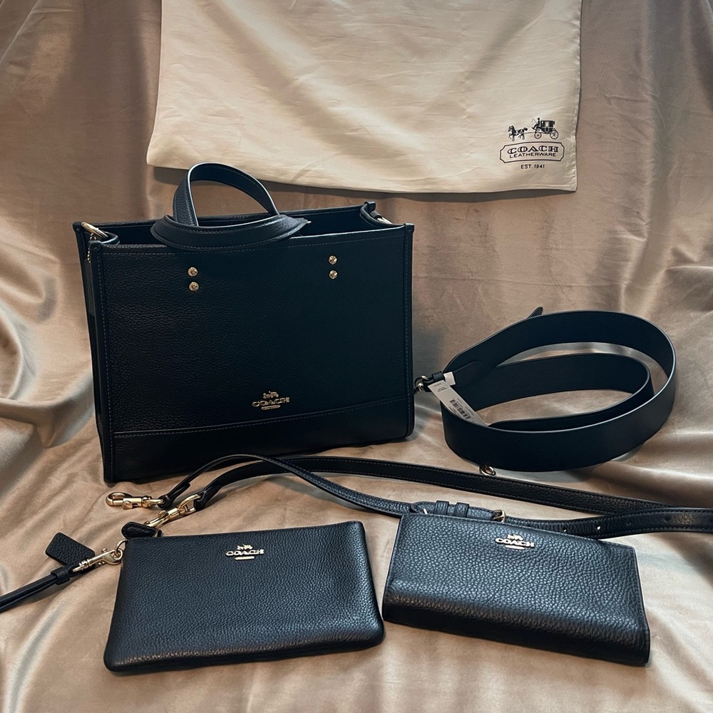 Dempsey Carryall Tote w/ crossbody strap/Bifold Wallet/Zip Wallet/Extra Strap